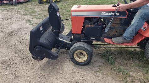 CLOSED SATURDAY AND SUNDAY. . Simplicity tractor with snowblower